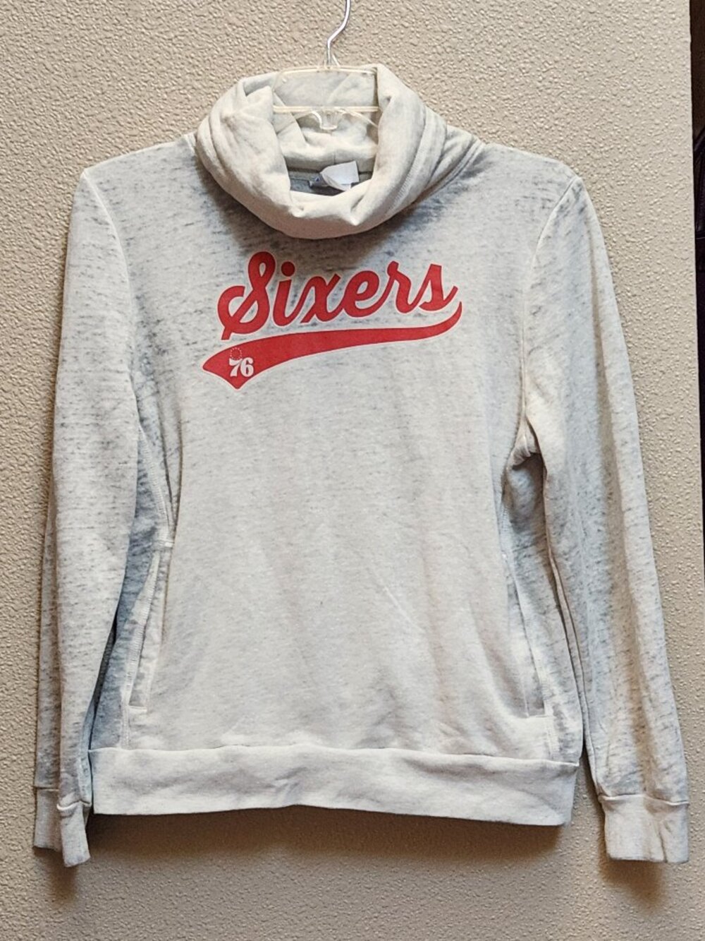 NBA PHILADELPHIA SEVENTY SIXERS - Women's Cowlneck Sweatshirt - Medium - NEW NWT